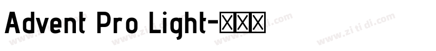 Advent Pro Light字体转换